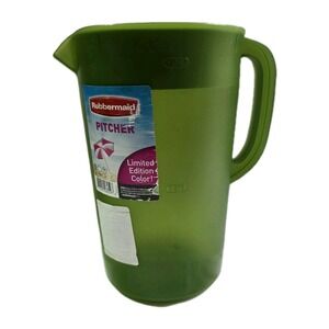 Vintage Rubbermaid 1 Gallon‎ Limited Edition Sheer Green Pitcher 2013